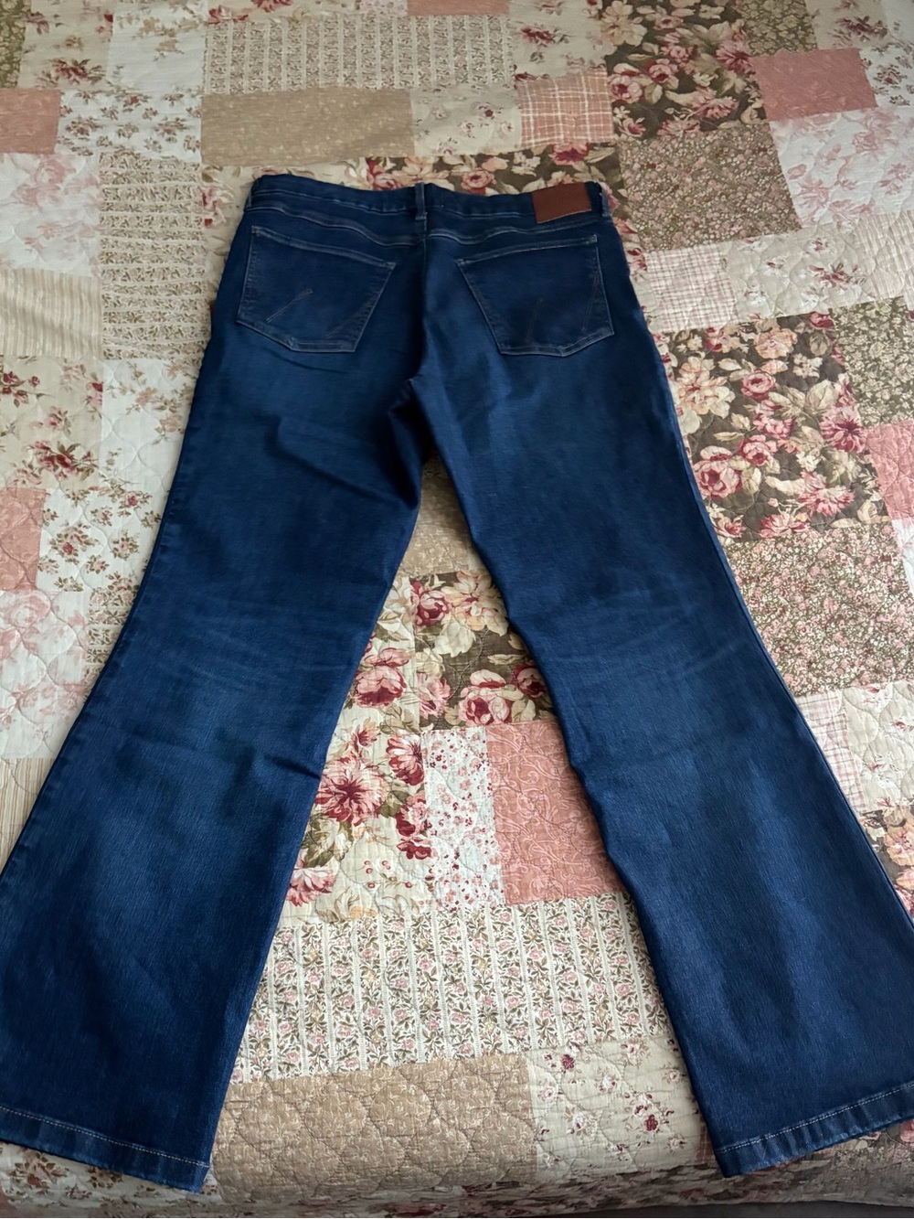 Wrangler High Rise Bootcut Dark Blue Jeans - Picture 3 of 5